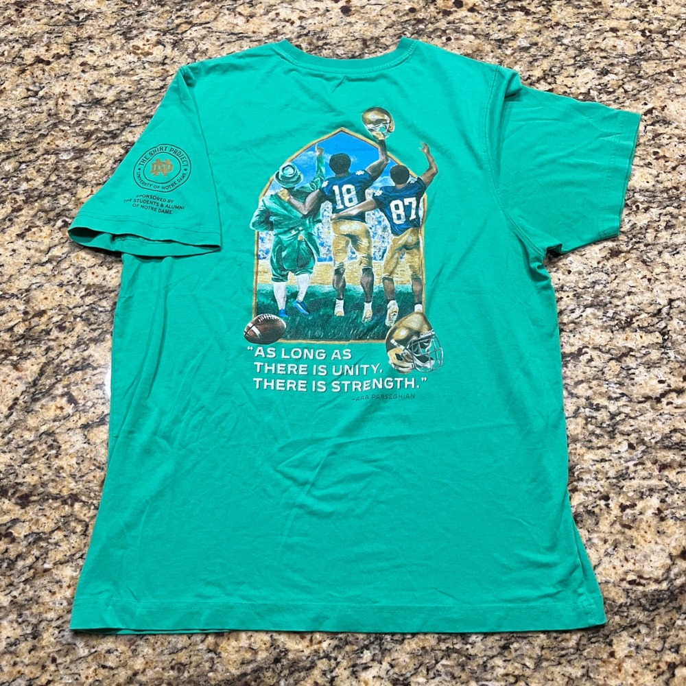 Notre Dame Football The Shirt 2021 Strong & True Green T-Shirt Mens Large L